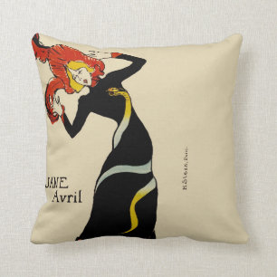 Coussin Jane avril LAUTREC REDUX Edition