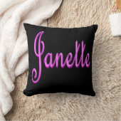 Coussin "Janette" Rose Deux Tons Janette Nom, (Couverture)