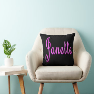 Coussin "Janette" Rose Deux Tons Janette Nom,