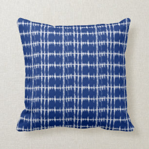 Coussin Japon Shibori Tie Dye Imprimer Indigo