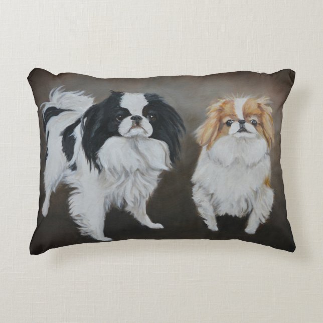 Coussin japonais d'art du chien chin (Devant)