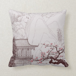 Coussin japonais de fleurs de cerisier