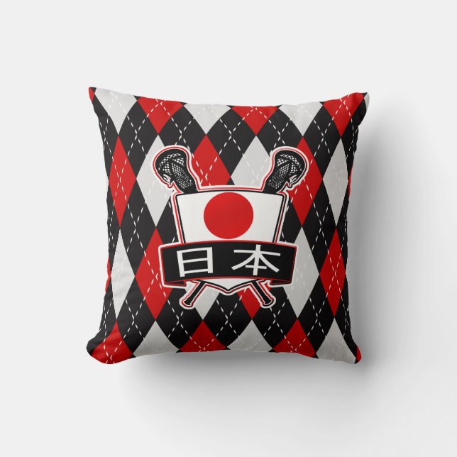 Coussin japonais de jet de lacrosse (Recto)