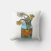 Coussin Jar de marmelade dorée avec fleurs dans l'eau (Recto)