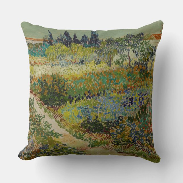 Coussin Jardin à Arles par Vincent Van Gogh (Recto)