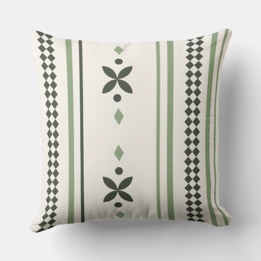 Coussin Jardin à rayures nordiques (Verso)