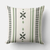 Coussin Jardin à rayures nordiques (Recto)
