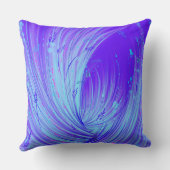 Coussin Jardin Abstrait bleu pourpre enchanté (Verso)