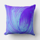 Coussin Jardin Abstrait bleu pourpre enchanté (Recto)