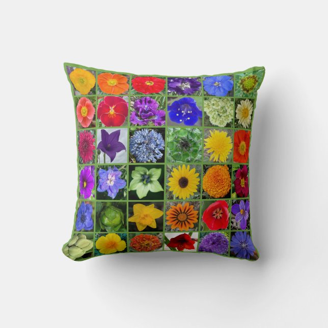 Coussin Jardin arc-en-ciel de la capteuse de neige (Recto)