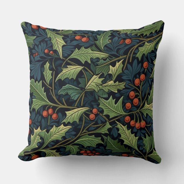 Coussin Jardin botanique Morris d'hiver (Recto)