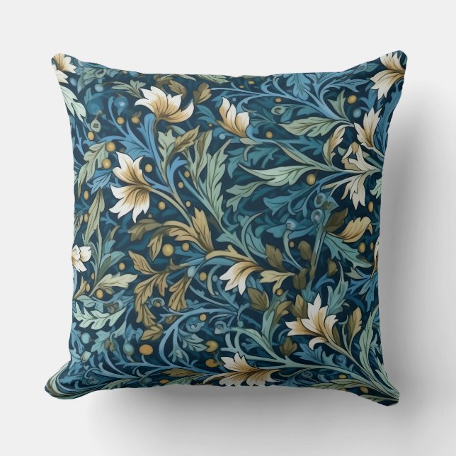 Coussin Jardin botanique Morris d'hiver (Recto)