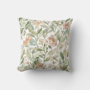 Coussin Jardin Botanique Vert Feuilles Luxuriantes Floral