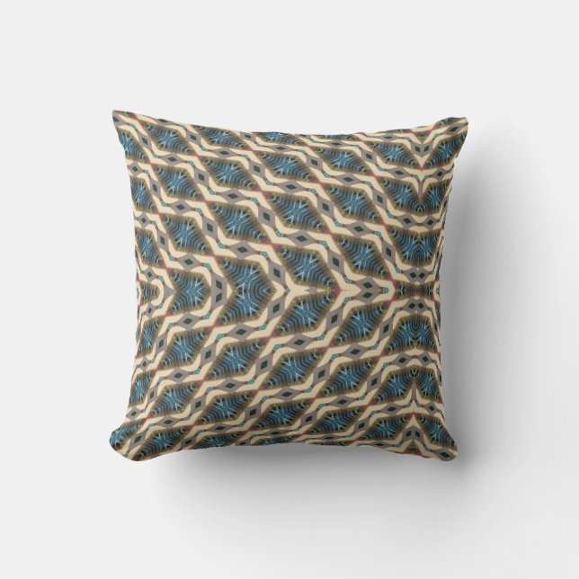 Coussin Jardin caché bleu (Recto)