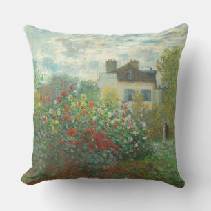 Coussin Jardin d'artiste de Monet à Argenteuil Peinture