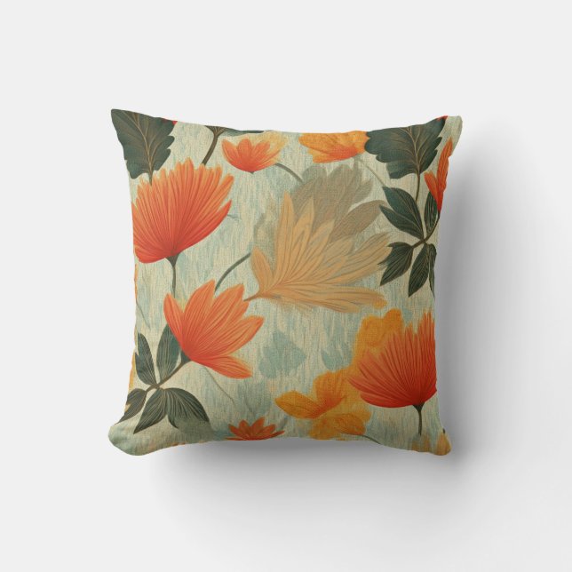 Coussin Jardin d'automne doux (Recto)