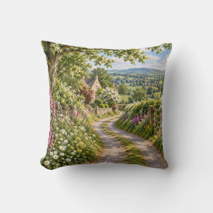 Coussin Jardin de Cottage de Campagne Anglais