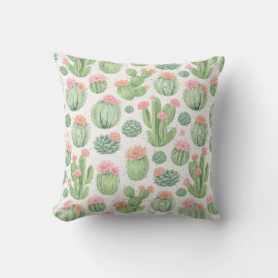 Coussin Jardin de Fleurs de Cactus