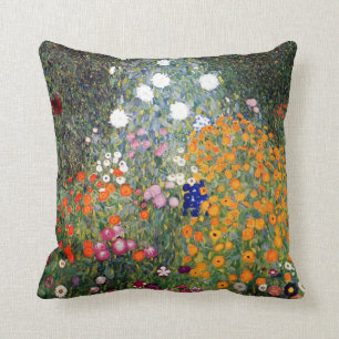 Coussin Jardin de fleurs de Gustav Klimt