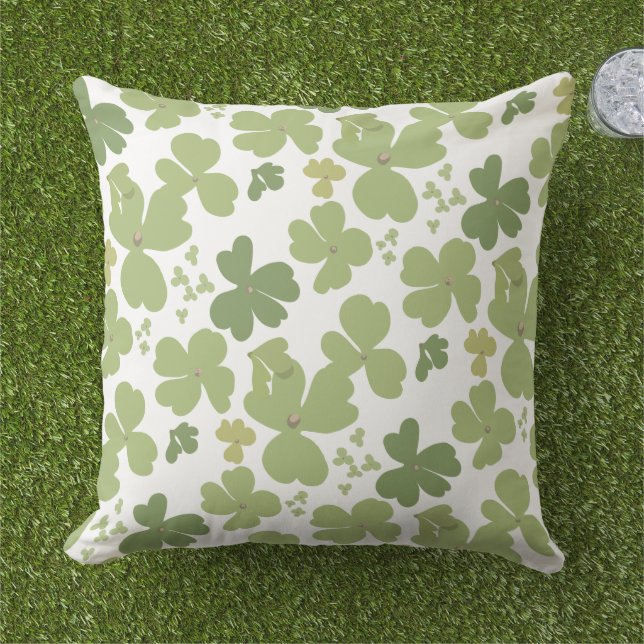 Coussin Jardin de la Saint-Patrick de la feuille de verdur (Herbe)