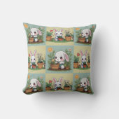 Coussin Jardin de lapin mignon Imprimer (Recto)