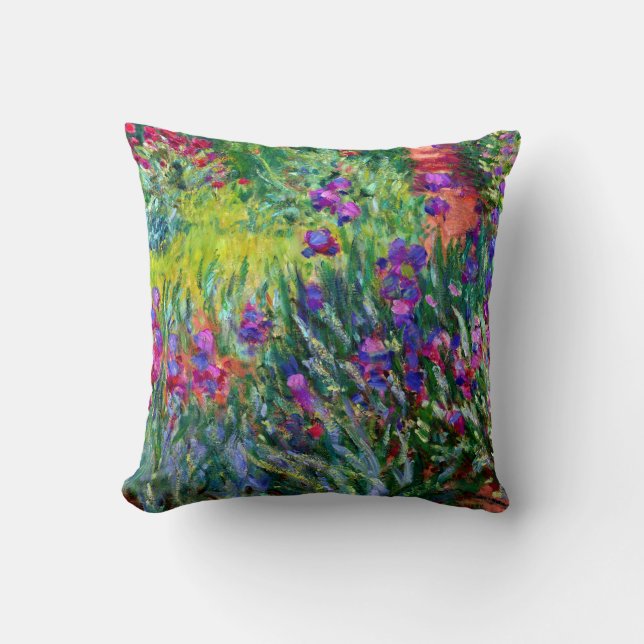 Coussin Jardin de l'Iris à Giverny Claude Monet (Recto)