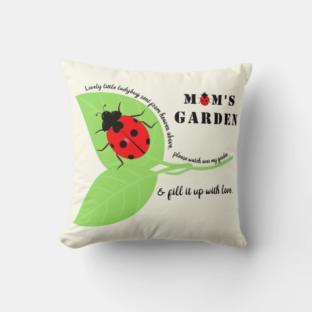 Coussin Jardin de maman Ladybug Carré Jeu d'oreiller (Recto)