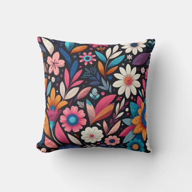 Coussin Jardin de minuit (Recto)
