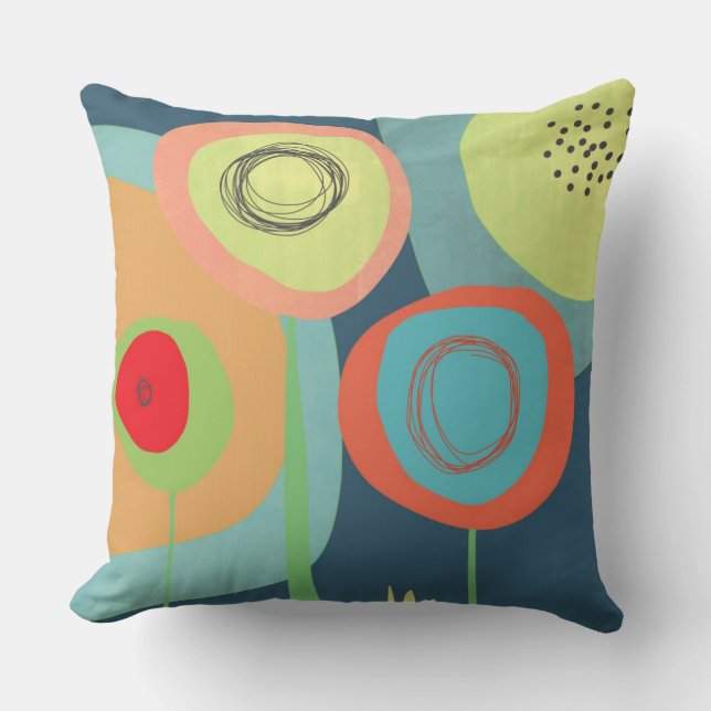 Coussin Jardin de minuit - images des deux côtés (Recto)