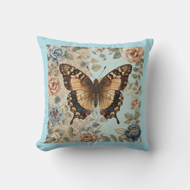 Coussin Jardin de papillons et de fleurs, Ravissant, Class (Recto)
