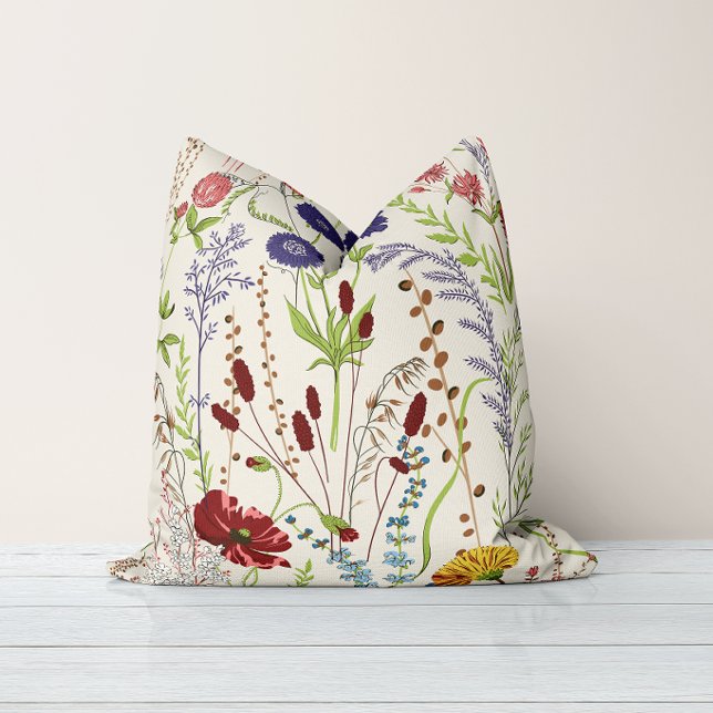 Coussin Jardin de prairie patrimoniale multicolore  (Créateur téléchargé)