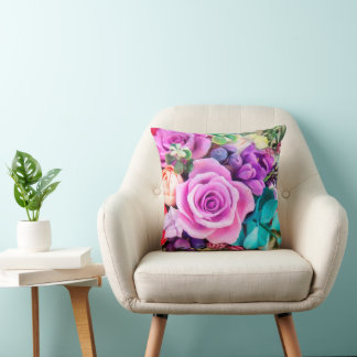 Coussin Jardin de roses romantiques