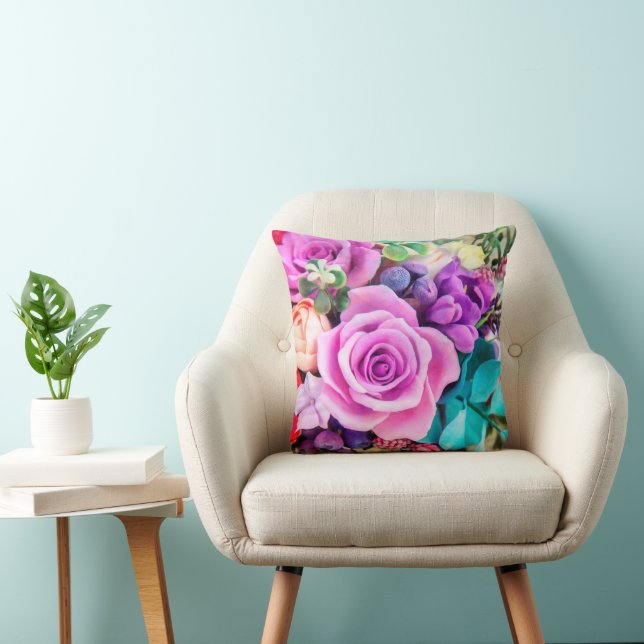 Coussin Jardin de roses romantiques (Chaise)