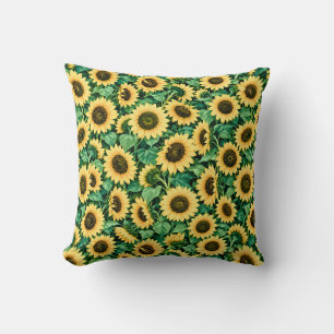 Coussin Jardin de Tournesols Dorés