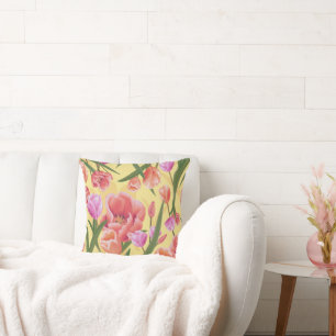 Coussin Jardin de tulipes