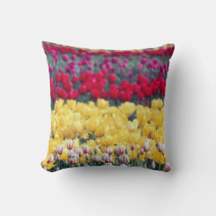 Coussin Jardin de tulipes dans la vallée de Skagit,