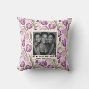 Coussin Jardin de tulipes violettes Mummy Mama Canapé