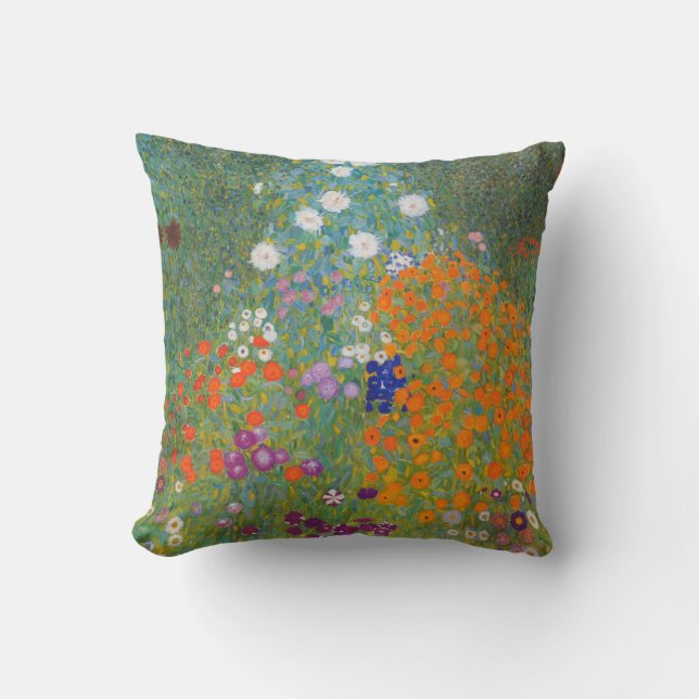 Coussin Jardin des fleurs (par Gustav Klimt) (Recto)
