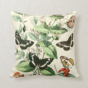 Coussin Jardin des papillons et des fleurs