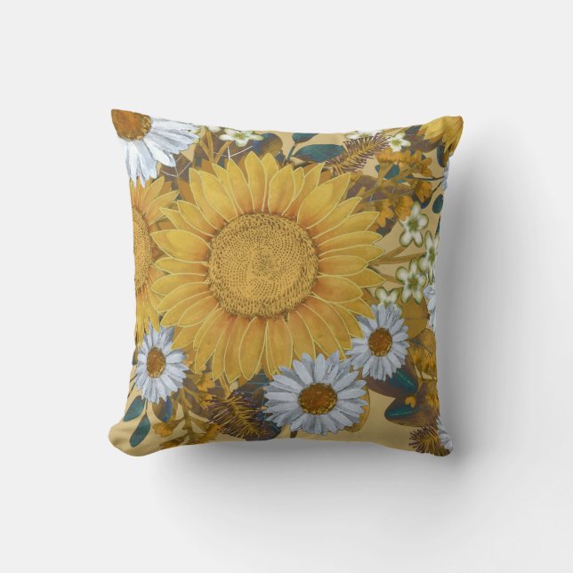 Coussin Jardin d'été de tournesol Jeu d'oreiller (Recto)
