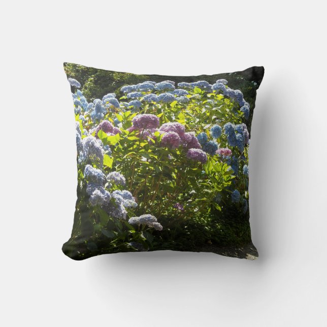 Coussin Jardin d'Hortensias (Recto)