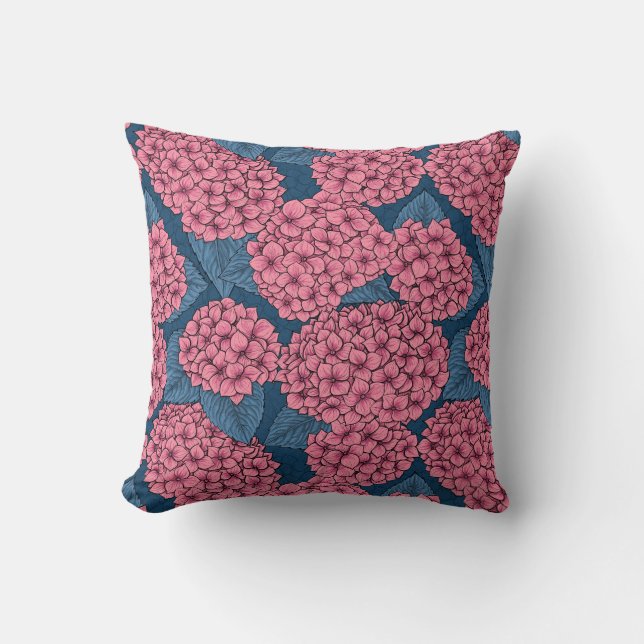 Coussin Jardin d'Hydrangea (Recto)