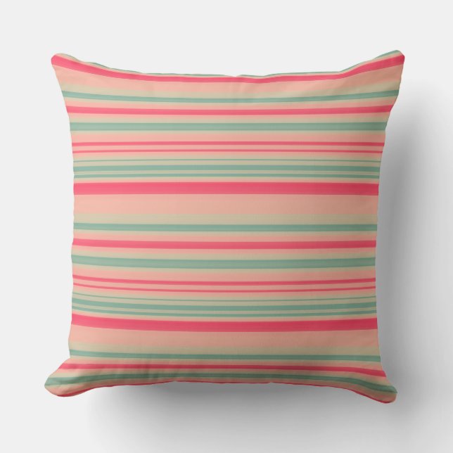 Coussin Jardin en bandes 02 (Recto)