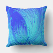 Coussin Jardin enchanté bleu Abstrait (Verso)