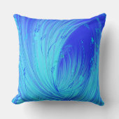 Coussin Jardin enchanté bleu Abstrait (Recto)