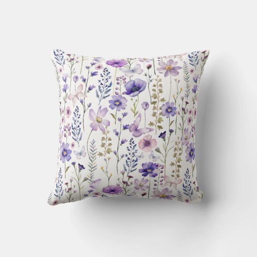 Coussin Jardin Fleur sauvage violet Motif Jardin Jeu Oreil (Verso)