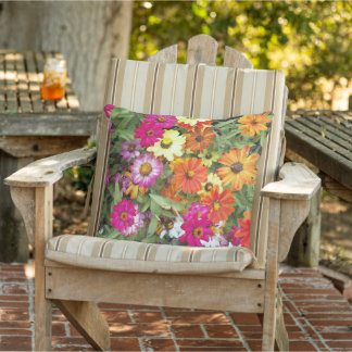 Coussin Jardin floral de Zinnia