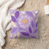 Coussin Jardin Floral Violet Jeu d'Oreiller (Couverture)