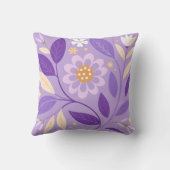 Coussin Jardin Floral Violet Jeu d'Oreiller (Verso)