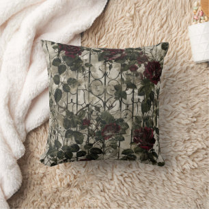 Coussin Jardin gothique victorien Rose Motif